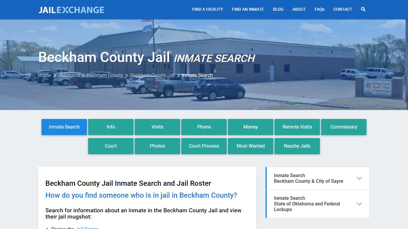 Inmate Search: Roster & Mugshots - Beckham County Jail, OK